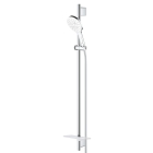 Душевой гарнитур GROHE Rainshower SmartActive 130 с мыльницей, 3 режима струи, душевая штанга 900 мм, 9,5 л/мин, белая луна (26579LS0)