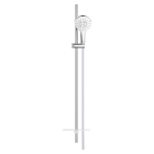 Душевой гарнитур GROHE Rainshower SmartActive 130 с мыльницей, 3 режима струи, душевая штанга 900 мм, 9,5 л/мин, белая луна (26579LS0)