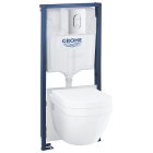 Комплект инсталляции GROHE Solido 5 в 1 с подвесным унитазом Euro Ceramic и сиденьем (39702000)
