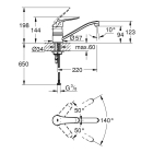 Смеситель для кухни GROHE Euroeco Special, хром (32787000)