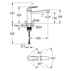 Смеситель для кухни GROHE Eurosmart, хром (30463000)