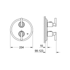 Внешняя часть термостата для ванны GROHE Atrio Jota, хром (19399000)