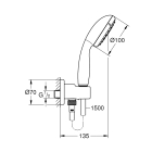Душевая система GROHE BauEdge со смесителем для ванны, хром (1000191)