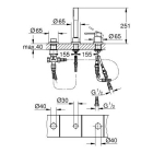 Смеситель для ванны GROHE Essence на 3 отверстия, хром (19976001)