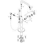 Внешняя часть смесителя для ванны GROHE Essence напольного монтажа, хром (23491001)