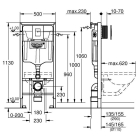 Комплект инсталляции GROHE Rapid SL 3 в 1 с унитазом Euro Ceramic и сиденьем (NW0135)