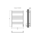 Полотенцесушитель электрический Aquatek Поларис П7 500x700, черный муар AQ EL KO0770BL