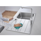 Мойка GROHE K500 45-S 86/50 1.0 оборачиваемая с корзинчатым вентилем, нержавеющая сталь (31571SD1)