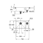 Мойка GROHE K700U 80-S 76/45 с 1.5 чашами, нержавеющая сталь (31575SD1)