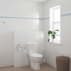 Унитаз напольный с бачком и сиденьем с микролифтом GROHE Bau Ceramic, альпин-белый (39346000)