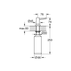 Дозатор жидкого мыла GROHE Cosmopolitan, холодный рассвет матовый, (40535GN0)
