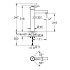 Смеситель для раковины GROHE Concetto, XL-size, хром (23920001)