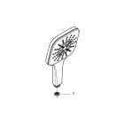 Ручной душ GROHE Rainshower SmartActive 130 Cube, 9.5 л/мин, 3 режима, хром (26582000)