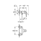 Смеситель для душа GROHE Start QuickFix, хром (32279001)