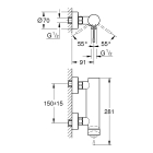 Смеситель для душа GROHE Essence, холодный рассвет матовый (25252GN1)