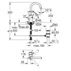 Смеситель для раковины GROHE Concetto, хром (32629002)