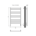 Полотенцесушитель электрический Aquatek Поларис П10 500x900, хром AQ EL KO1090CH