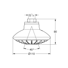 Верхний душ GROHE Euphoria 110 Mono, 6.7 л/мин, 1 режим, хром (27810001)