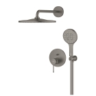Душевая система GROHE Essence со смесителем для ванны, темный графит матовый (25287AL0)