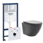 Комплект инсталляции GROHE Rapid SL 38775001 с унитазом AQUAme AQM2002MB и сиденьем с микролифтом (NW0308)