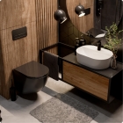 Комплект инсталляции GROHE Rapid SL 38775001 с унитазом AQUAme AQM2002MB и сиденьем с микролифтом (NW0308)