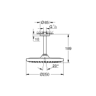 Верхний душ GROHE Tempesta 250, 9,5 л/мин, 1 режим, 142 мм, хром (26669000)