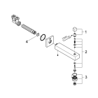 Излив для ванны GROHE Universal Cube с переключателем ванна/душ, хром (13304000)