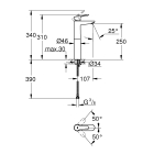 Смеситель для раковины GROHE BauEdge, XL-size, хром (23761000)
