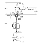 Смеситель для кухни GROHE BauEdge с вытяжным изливом, хром (30536000)