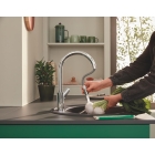 Смеситель для кухни GROHE BauEdge с вытяжным изливом, хром (30536000)