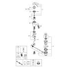Смеситель для раковины GROHE Euroeco с донным клапаном, S-size, хром (23262000)