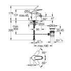 Смеситель для биде GROHE Euroeco с донным клапаном, S-size, хром (23263000)