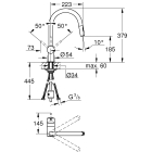 Смеситель для кухни GROHE Minta с вытяжным душем, хром (32321002)