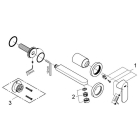Внешняя часть смесителя для раковины GROHE Eurosmart Cosmopolitan на 2 отверстия, S-Size, хром (19381000)