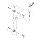 Душевой гарнитур GROHE QuickFix Vitalio Joy 110 Duo, 2 режима струи, душевая штанга 600 мм, 9,5 л/мин, хром (27326000)