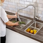Смеситель для кухни GROHE Parkfield с вытяжным изливом, суперсталь (30215DC1)