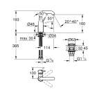 Смеситель для раковины GROHE Essence с донным клапаном, M-size, хром (23798001)
