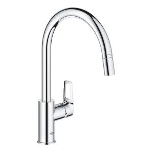 Смеситель для кухни GROHE BauLoop с вытяжным изливом, хром (30543000)