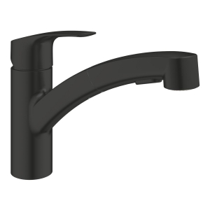 Смеситель для кухни GROHE Eurosmart с вытяжным душем, черный (303052431)