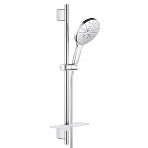 Душевой гарнитур GROHE Rainshower SmartActive 150 с мыльницей, 3 режима струи, душевая штанга 600 мм, 12 л/мин, хром (26591000)