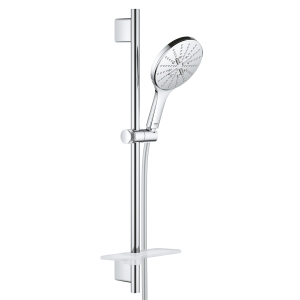 Душевой гарнитур GROHE Rainshower SmartActive 150 с мыльницей, 3 режима струи, душевая штанга 600 мм, 9,5 л/мин, хром (26592000)