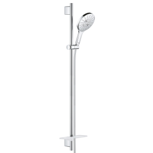 Душевой гарнитур GROHE Rainshower SmartActive 150 с мыльницей, 3 режима струи, душевая штанга 900 мм, 12 л/мин, хром (26593000)