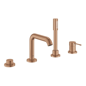 Смеситель для ванны GROHE Essence на 4 отверстия, на край ванны, теплый закат матовый (19578DL1)