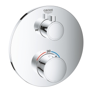 Внешняя часть термостата для ванны GROHE Grohtherm на 2 потребителя, хром (24077000)