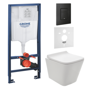 Комплект инсталляции GROHE 38811KF0 с унитазом AQUAme AQM2004 и сиденьем с микролифтом (NW0174)