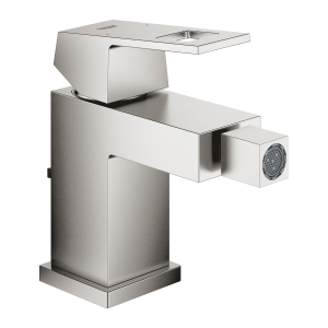 Смеситель для биде GROHE Eurocube с донным клапаном, суперсталь (23138DC0)
