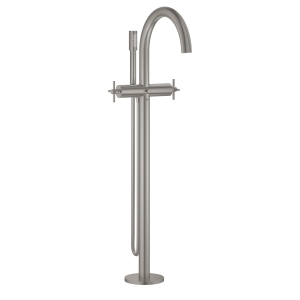 Внешняя часть смесителя для ванны GROHE Atrio напольного монтажа, двухвентильный, суперсталь (25044DC3)