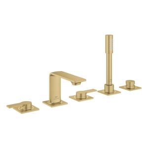 Смеситель для ванны GROHE Allure двухвентильный, на 5 отверстий, на край ванны, холодный рассвет матовый (25221GN1)