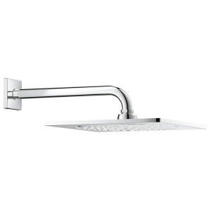 Верхний душ с кронштейном GROHE Rainshower F-series, 254x254 мм, с ограничением расхода воды, хром (26070000)