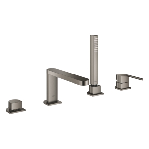 Смеситель для ванны GROHE Plus на 4 отверстия, на край ванны, темный графит матовый (29307AL3)